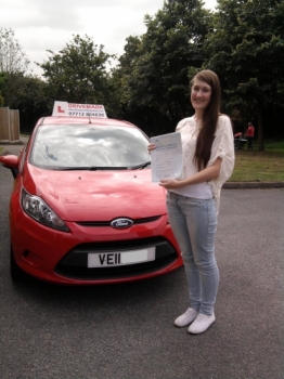 Well done Jasmin your hard work has payed off. You got there in the end just as predicted. Hope to see you driving around in your red hatchback soon. Drive Safe!...