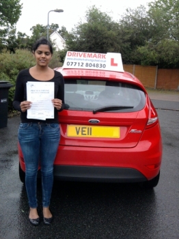 Well done Zeba on passing your driving test today. You struggled at times but your detemination has payed off and you got there in the end. Drive Safe!...