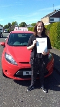 Well done Hannah. Passed your test first time today with 'ZERO' faults. What a great result! Drive Safe!
