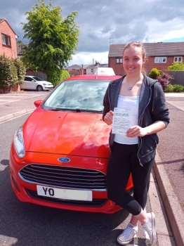 Well done Freya. Passed your driving test first time with only 2 minor faults, Just in time for summer. Take care. Drive safe!