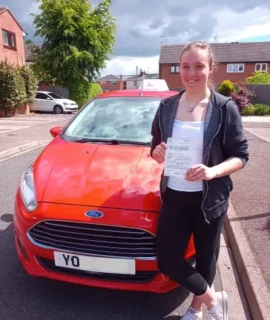 Passed 1st Time! Well done Freya. Passed your driving test first time with only 2 minor faults, Just in time for summer. Take care. Drive safe!